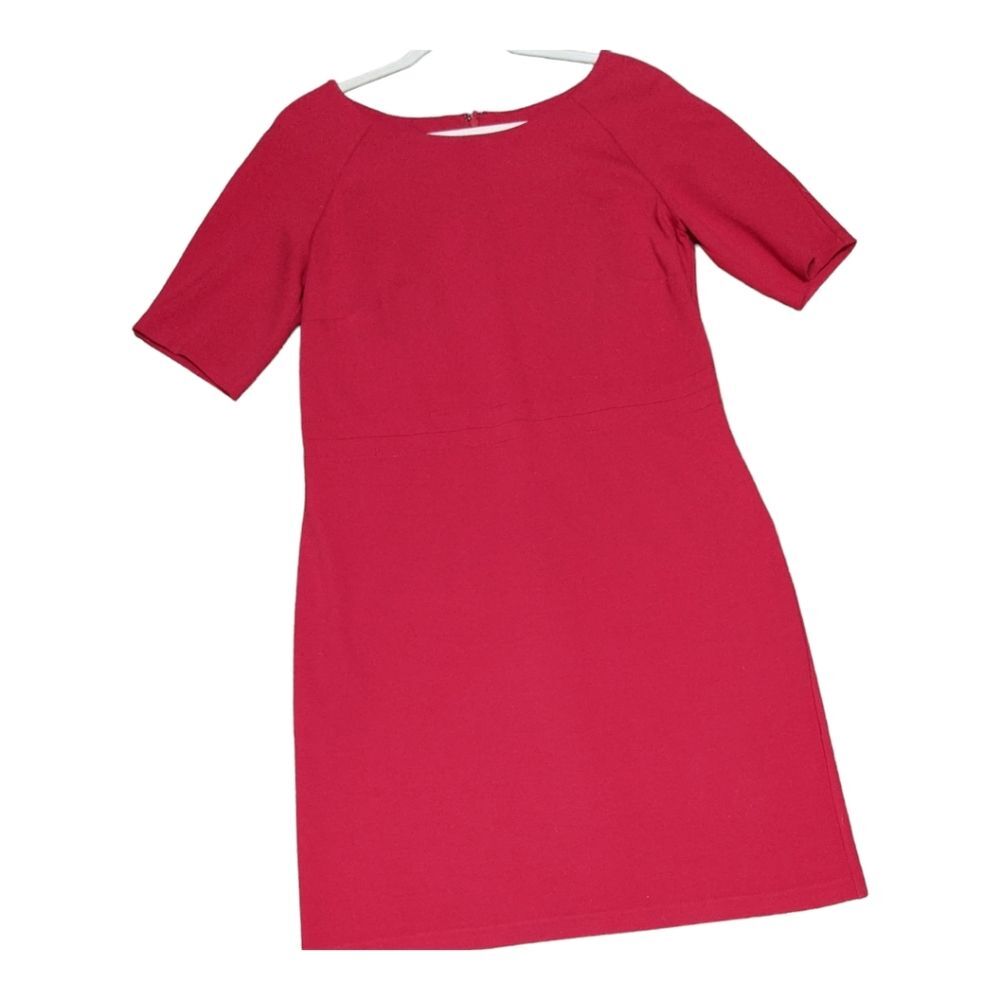 Talbots red short sleeve sheath dress women's size 8